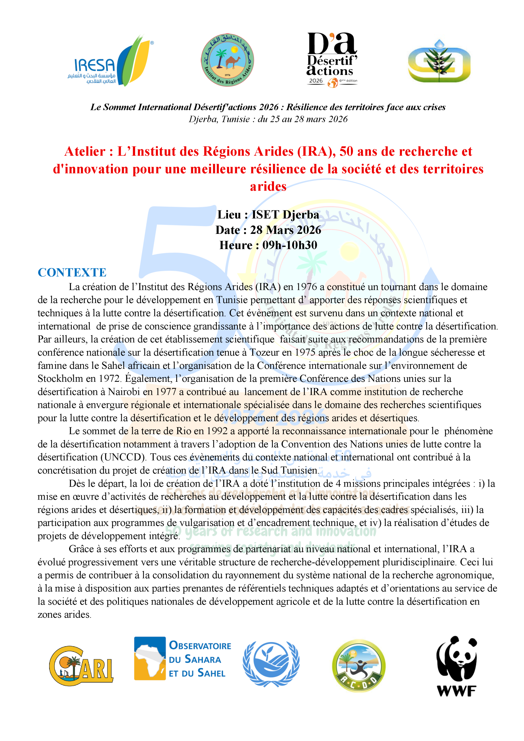 DesertifAction2026 Atelier IRA Page